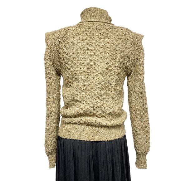 Vintage Contempo Casuals Womens Size M Brown Knit Turtleneck Sweater - Picture 4 of 7